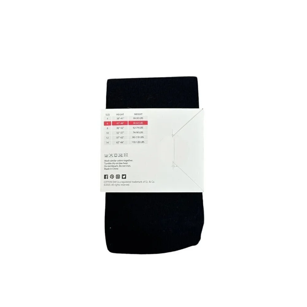 Girls Supersoft Navy Tights Cotton Day Size 6 Comfortable Stretch Fabric